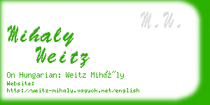 mihaly weitz business card